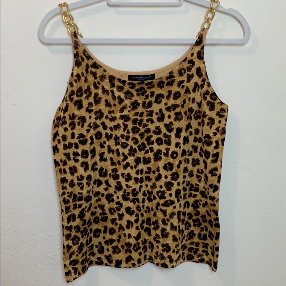 AUGUST SILK Knits Tank Top Animal print Sz. M